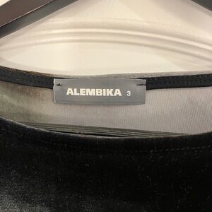 Alembika Velvet Dress Designer Size 3 16 ptp